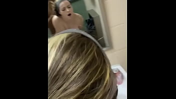 Uber-cute dame gets bent over public shower bury