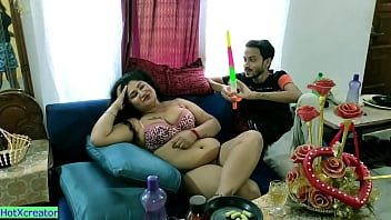 Indian Super-fucking-hot Bhabhi Bday Fuck-a-thon with Teenager Lover! Hindi Hard-core