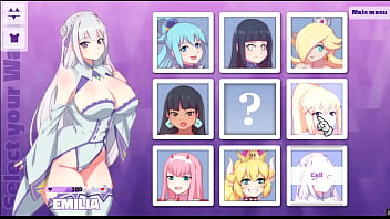 Waifu Hub [PornPlay Parody Anime pornography game] Emilia from Re-Zero bed audition - Part2 Ultra-kinky female not so harmless like to deep-throat