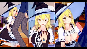 [Eroge Koikatsu! ] Touhou Marisa Kirisame caresses her Bumpers H! 3DCG Yam-sized Bumpers Anime Vid (Touhou Project) [Hentai Game]